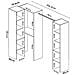 Guardaroba Plose, Struttura Per Cabina Armadio Angolare, Mobile Appendiabiti Aperto Ad Angolo, 226x79h186 Cm, Bianco - Foto miniatura 3