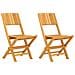 Sedie Da Giardino Pieghevoli 2pz 47x61x90cm Legno Massello Teak - Foto miniatura 2