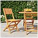Sedie Da Giardino Pieghevoli 2pz 47x61x90cm Legno Massello Teak - Foto miniatura 1