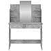 Toeletta Con Specchio Grigio Cemento 96x39x142 Cm - Foto miniatura 6