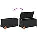 Contenitore Da Giardino Con Ruote Nero 190l In Polyrattan - Foto miniatura 6