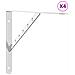 Staffe Per Mensola 4 Pz 40x2,5x25 Cm In Acciaio Inox Argento - Foto miniatura 1
