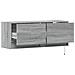 Mobile TV a Parete con Luci LED Grigio Sonoma 100x31x35 cm - Foto miniatura 3