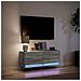 Mobile TV a Parete con Luci LED Grigio Sonoma 100x31x35 cm - Foto miniatura 4