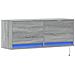 Mobile TV a Parete con Luci LED Grigio Sonoma 100x31x35 cm - Foto miniatura 7