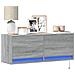 Mobile TV a Parete con Luci LED Grigio Sonoma 100x31x35 cm - Foto miniatura 8