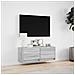 Mobile TV a Parete con Luci LED Grigio Sonoma 100x31x35 cm - Foto miniatura 9