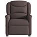 Poltrona Reclinabile Marrone Scuro In Tessuto - Foto miniatura 3
