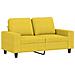 Set Di Divani 2 Pz Giallo Chiaro In Tessuto - Foto miniatura 2
