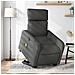 Poltrona Alzapersona Massaggi Elettrica Grigio Scuro Tessuto - Foto miniatura 2