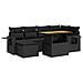 Set Divani da Giardino con Cuscini 7pz Nero Polyrattan - Foto miniatura 1