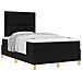 Letto a Mola con Materasso Nero 120x200 cm Tessuto - Foto miniatura 1