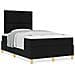 Letto a Mola con Materasso Nero 120x200 cm Tessuto - Foto miniatura 4