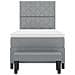 Letto Box Spring con Materasso e Panchina Grigio Chiaro 90x190 cm in Tessuto - Foto miniatura 9
