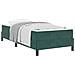 Letto box spring con materasso Verde Scuro 100 x 200 cm Velluto - Foto miniatura 3