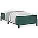 Letto box spring con materasso Verde Scuro 100 x 200 cm Velluto - Foto miniatura 4