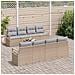 Set Divano da Giardino 9 pcs Beige e grigio 55 x 55 x 37 cm - Foto miniatura 3