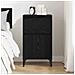 Armadio da Notte Rovere nero 40 x 35 x 70 cm Legno multistrato - Foto miniatura 4