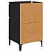 Armadio da Notte Rovere nero 40 x 35 x 70 cm Legno multistrato - Foto miniatura 8