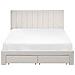 Letto Con Cassetti Contenitori Velluto Lonzac 140 X 200 Cm Bianco Sporco - Foto miniatura 5