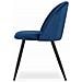 BELLO Chair Navy Blue Velvet Black Legs Set di 3 - Foto miniatura 3