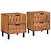 Armadio da Notte con cassetto 2 pcs Marrone 40 x 33 x 46 cm - Foto miniatura 1