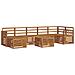 Set divani 8 pcs Naturale Legno di Acacia Massello - Foto miniatura 1