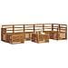 Set divani 8 pcs Naturale Legno di Acacia Massello - Foto miniatura 3