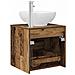 Mobile Lavabo da Parete Legno antico 49,5 x 44,5 x 66,5 cm - Foto miniatura 4