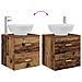 Mobile Lavabo da Parete Legno antico 49,5 x 44,5 x 66,5 cm - Foto miniatura 7