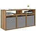 Lowboard con cassetto Rovere artigianale 87 x 27,5 x 43 cm - Foto miniatura 3