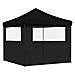 Tenda Party Nero 292 x 292 x 315 cm Tessuto Oxford - Foto miniatura 6