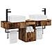 Set di Armadi da Bagno 3 pz Legno antico 53 x 35 x 39 cm - Foto miniatura 2