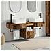 Set di Armadi da Bagno 3 pz Legno antico 53 x 35 x 39 cm - Foto miniatura 10