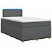 Letto box spring con materasso Grigio Scuro 120 x 190 cm - Foto miniatura 1