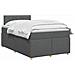 Letto box spring con materasso Grigio Scuro 120 x 190 cm - Foto miniatura 3