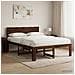 Letto matrimoniale con testiera ROSTOCK Marrone Scuro - Foto miniatura 2