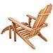 Sedia Adirondack da Giardino con Poggiapiedi Naturale - Foto miniatura 5