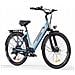 MileCity 1 Bicicletta elettrica per uso cittadino, telaio in acciaio ad alto tenore di carbonio, freno a disco meccanico, 7 marce, velocità massima 25 km /h, batteria 36V 13Ah, Blu - Foto miniatura 1