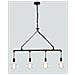 I-AMARCORD-S4 - Lampadario a quattro luci ramato 60 watt E27 - Foto miniatura 2