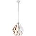 Lampada A Sospensione Carlton 1 Bianco E Oro 49932 - Foto miniatura 1