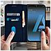 Custodia Galaxy A40 Portacarte Funzione Supporto Cover Silicone - Blu - Foto miniatura 3