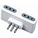 Adattatore Multiplo Quadriplo Con Prese 2p+t 10a Standard Italiano - Sku 8725 - Foto miniatura 1