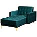 Chaise Longue In Velluto Verde Smeraldo Aberdeen - Foto miniatura 1