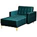 Chaise Longue In Velluto Verde Smeraldo Aberdeen - Foto miniatura 8