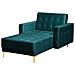 Chaise Longue In Velluto Verde Smeraldo Aberdeen - Foto miniatura 9