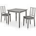 Set Da Pranzo 3 Pz In Mdf Grigio - Foto miniatura 1