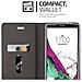 Custodia Compatibile Con Lg G4 / G4 Plus In Grigio Nero - Coperchio Protettiva Con Chiusura Magnetica, Funzione Stand E Tasca Per Le Carte - Foto miniatura 6