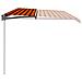 Tenda Da Sole Retrattile Manuale 600x300 Cm Arancione E Marrone - Foto miniatura 3