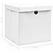 Scatole con Coperchi 10pz Bianche 32x32x32 cm Tessuto - Foto miniatura 6